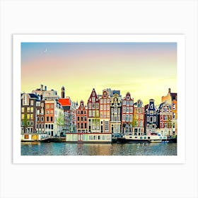 Amsterdam Buildings At Sunrise Art Print