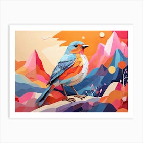 Bird In The Mountains 1 Art Print