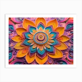 Quilling Flower Art Print