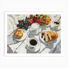 Breakfast - expressionism Art Print