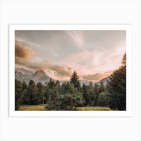 Forest Sunset Sky Art Print