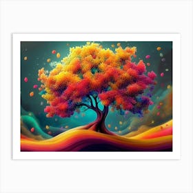 Colorful Tree 4 Art Print