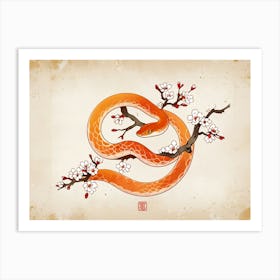 Chinese Snake Art Print