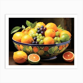 Oranges In A Bowl Art Print