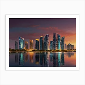  Doha City  Art Print