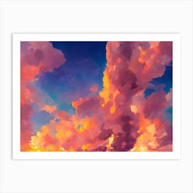 Sunset Clouds vibrant Poster