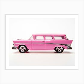 Toy Car 55 Chevy Nomad Pink Art Print