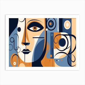 Abstract Portrait Of A Woman Art Print