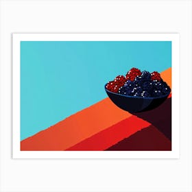 Blackberries In A Bowl Art Print