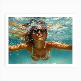 Woman Swimming 9 Art Print