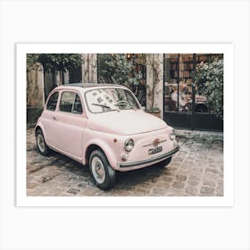 Pink Coupe Car Art Print