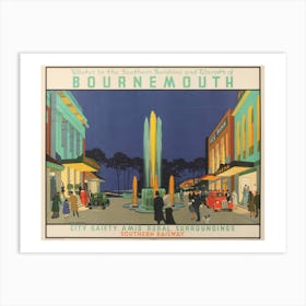 Winter In The Southern Sunshine And Warmth Of Bournemouth Art Print