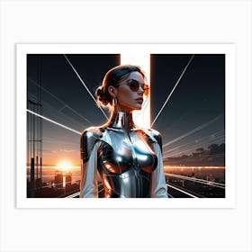 Futuristic Woman 8 Art Print