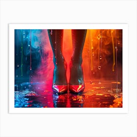 Girl In High Heels Art Print