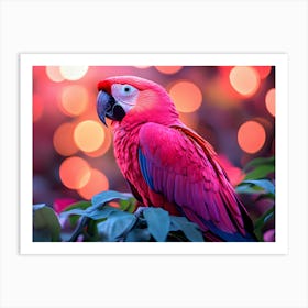 Exotic Parrot in Vibrant Colors: A Symbol of the Rainforest Art Print