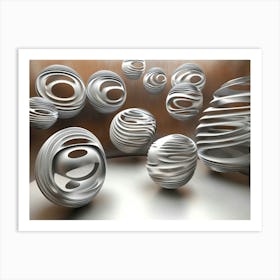 Abstract Metal Sculptures Art Print