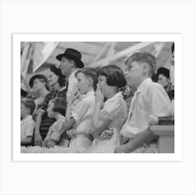 Group Of People Watching Magician, State Fair, Donaldsonville, Louisiana By Russell Lee Art Print