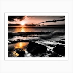 Sunset At The Beach 466 Art Print