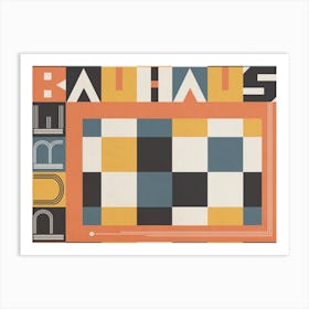 Bauhaus Vintage Chessboard Art Print