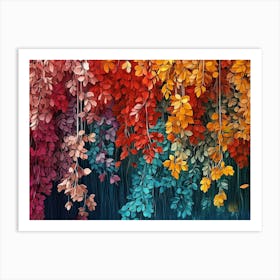 Colorful Leaves 6 Art Print