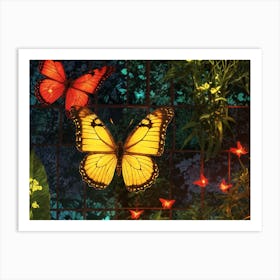 Butterflies In The Garden Art Print