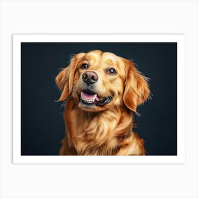 Profile Of The Golden Retriever 3 Art Print