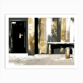 Black And Gold 66 Art Print