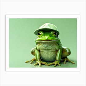 Frog In Hat Art Print