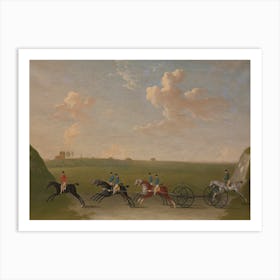 The Chaise Match Run On Newmarket Heath On Wednesday The 29th Of August, (1750), James Heath Art Print