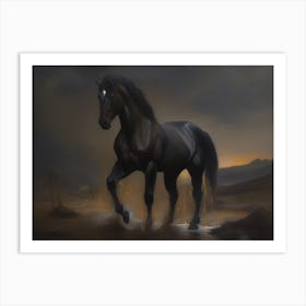 Black Horse 7 Art Print