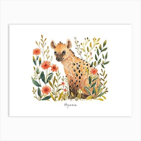 Little Floral Hyena 3 Poster Art Print