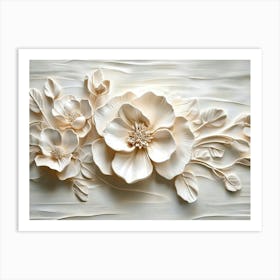 White Flowers 12 Art Print