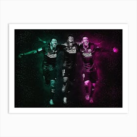 Messi Neymar Suarez Art Print