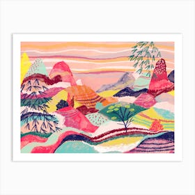 Dreamy Hills Landscape 2 Art Print