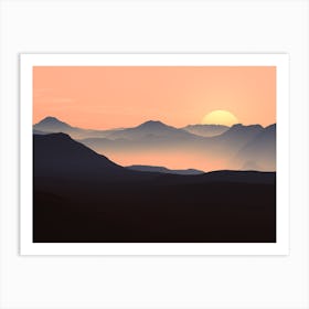 Sunrise Over Mountains Art Print