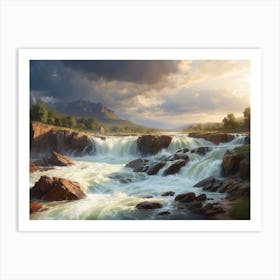 Raging Torrent After Heavy Rain Art Print