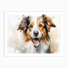 Australian Shepherd Painting Art Print