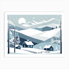 Christmas snow 8 vector art Art Print