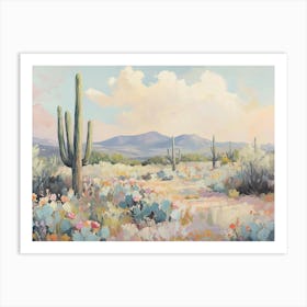 Desert Cactus Landscape Art Print