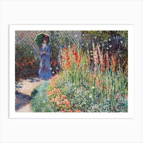 Rounded Flower Bed (1876), Claude Monet Art Print