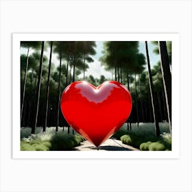 Heart In The Woods Art Print