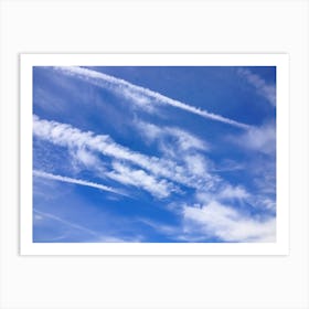 Contrails In The Sky Art Print