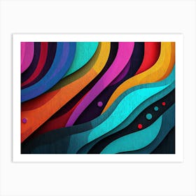 Colorful Colorful Depicting Diferent Art Print