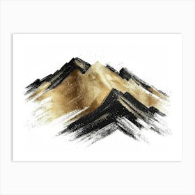 Gold Mountains Painting 1 Art Print