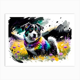 Rainbow Dog 7 Art Print