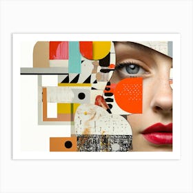 Abstract Face Collage Art Print