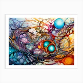 Abstract Shapes In Gossamer Style Art Print