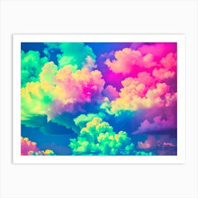Rainbow Candy Clouds Revisited 1 Art Print