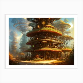 Fantasy Tree House Art Print