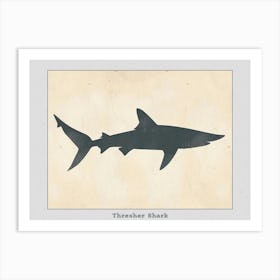 Thresher Shark Silhouette 3 Poster Art Print